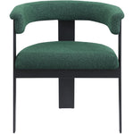 Romeo Boucle Fabric Upholstered Dining Chair in Green