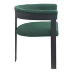 Romeo Boucle Fabric Upholstered Dining Chair in Green