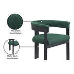 Romeo Boucle Fabric Upholstered Dining Chair in Green