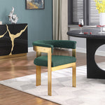 Romeo Boucle Fabric Upholstered Dining Chair in Green