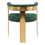 Romeo Boucle Fabric Upholstered Dining Chair in Green