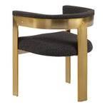 Romeo Boucle Fabric Upholstered Dining Chair in Brown
