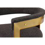 Romeo Boucle Fabric Upholstered Dining Chair in Brown