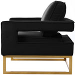 Noah Velvet Upholstered Accent Chair (511-) in Black