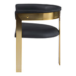 Romeo Vegan Leather Upholstered Dining Chair in Black