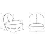 Edina Boucle Lounge Chair in White