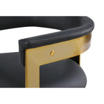 Romeo Vegan Leather Upholstered Dining Chair in Black