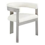 Romeo Vegan Leather Upholstered Dining Chair in Cream