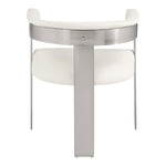 Romeo Vegan Leather Upholstered Dining Chair in Cream