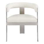 Romeo Vegan Leather Upholstered Dining Chair in Cream