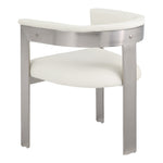 Romeo Vegan Leather Upholstered Dining Chair in Cream