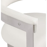 Romeo Vegan Leather Upholstered Dining Chair in Cream