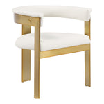 Romeo Vegan Leather Upholstered Dining Chair in Cream