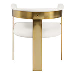 Romeo Vegan Leather Upholstered Dining Chair in Cream
