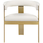 Romeo Vegan Leather Upholstered Dining Chair in Cream