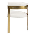 Romeo Vegan Leather Upholstered Dining Chair in Cream