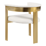 Romeo Vegan Leather Upholstered Dining Chair in Cream