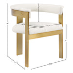 Romeo Vegan Leather Upholstered Dining Chair in Cream