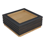 Rory Vegan Leather And Oak Veneer Coffee Table in Black