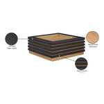 Rory Vegan Leather And Oak Veneer Coffee Table in Black
