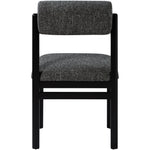 Roundhill Linen Textured Fabric Upholstered Dining Chair in Black