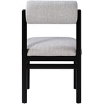 Roundhill Linen Textured Fabric Upholstered Dining Chair in Grey