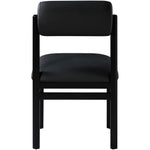 Roundhill Vegan Leather Upholstered Dining Chair in Black