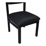 Roundhill Vegan Leather Upholstered Dining Chair in Black