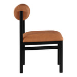 Roundhill Vegan Leather Upholstered Dining Chair in Cognac