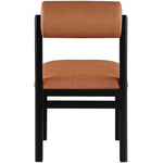 Roundhill Vegan Leather Upholstered Dining Chair in Cognac
