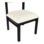 Roundhill Vegan Leather Upholstered Dining Chair in Cream