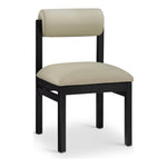 Roundhill Vegan Leather Upholstered Dining Chair in Taupe