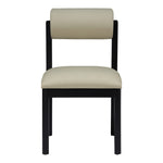 Roundhill Vegan Leather Upholstered Dining Chair in Taupe