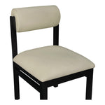 Roundhill Vegan Leather Upholstered Dining Chair in Taupe