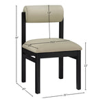 Roundhill Vegan Leather Upholstered Dining Chair in Taupe