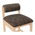 Roundhill Linen Textured Fabric Upholstered Counter Stool in Brown