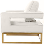 Noah Velvet Upholstered Accent Chair (511-) in Cream