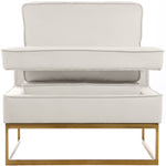 Noah Velvet Upholstered Accent Chair (511-) in Cream