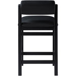 Roundhill Vegan Leather Upholstered Counter Stool in Black