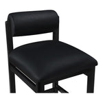 Roundhill Vegan Leather Upholstered Counter Stool in Black