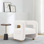 Amirah Velvet Lounge Chair in White