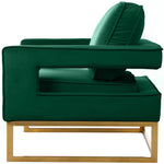 Noah Velvet Upholstered Accent Chair (511-) in Green