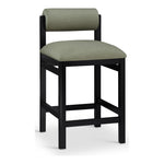 Roundhill Vegan Leather Upholstered Counter Stool in Green