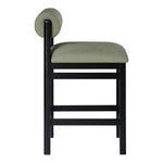 Roundhill Vegan Leather Upholstered Counter Stool in Green