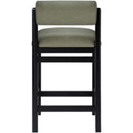 Roundhill Vegan Leather Upholstered Counter Stool in Green