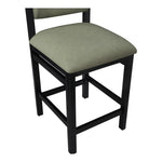 Roundhill Vegan Leather Upholstered Counter Stool in Green