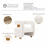 Amirah Velvet Lounge Chair in White