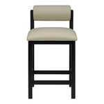 Roundhill Vegan Leather Upholstered Counter Stool in Taupe