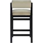 Roundhill Vegan Leather Upholstered Counter Stool in Taupe