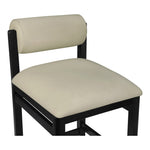 Roundhill Vegan Leather Upholstered Counter Stool in Taupe